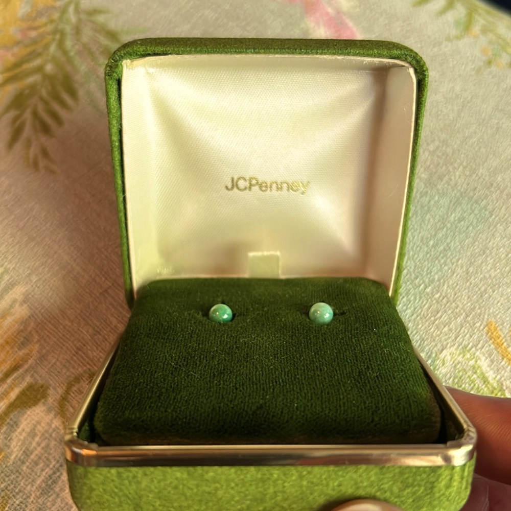 Pure Jade Earrings in original JCP case.
